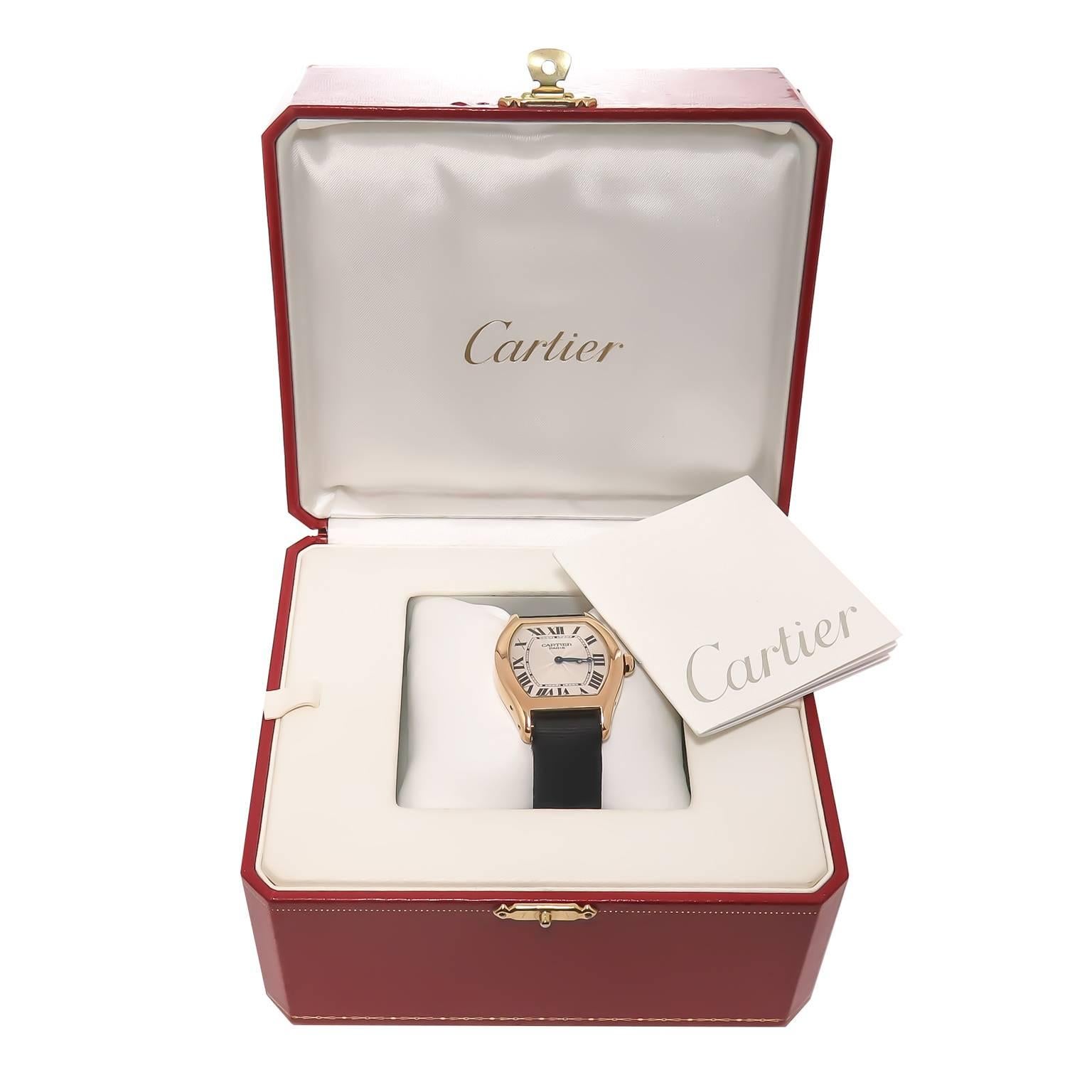Women's or Men's Cartier Yellow Gold Tortue Wristwatch Ref 2496C