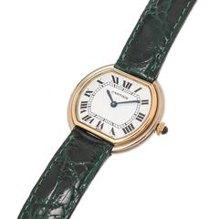 Cartier Ellipse-Armbanduhr aus Gelb- und Weißgold