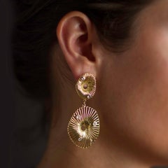 Joan Hornig Gold Clip-on Magic Roomi Earrings