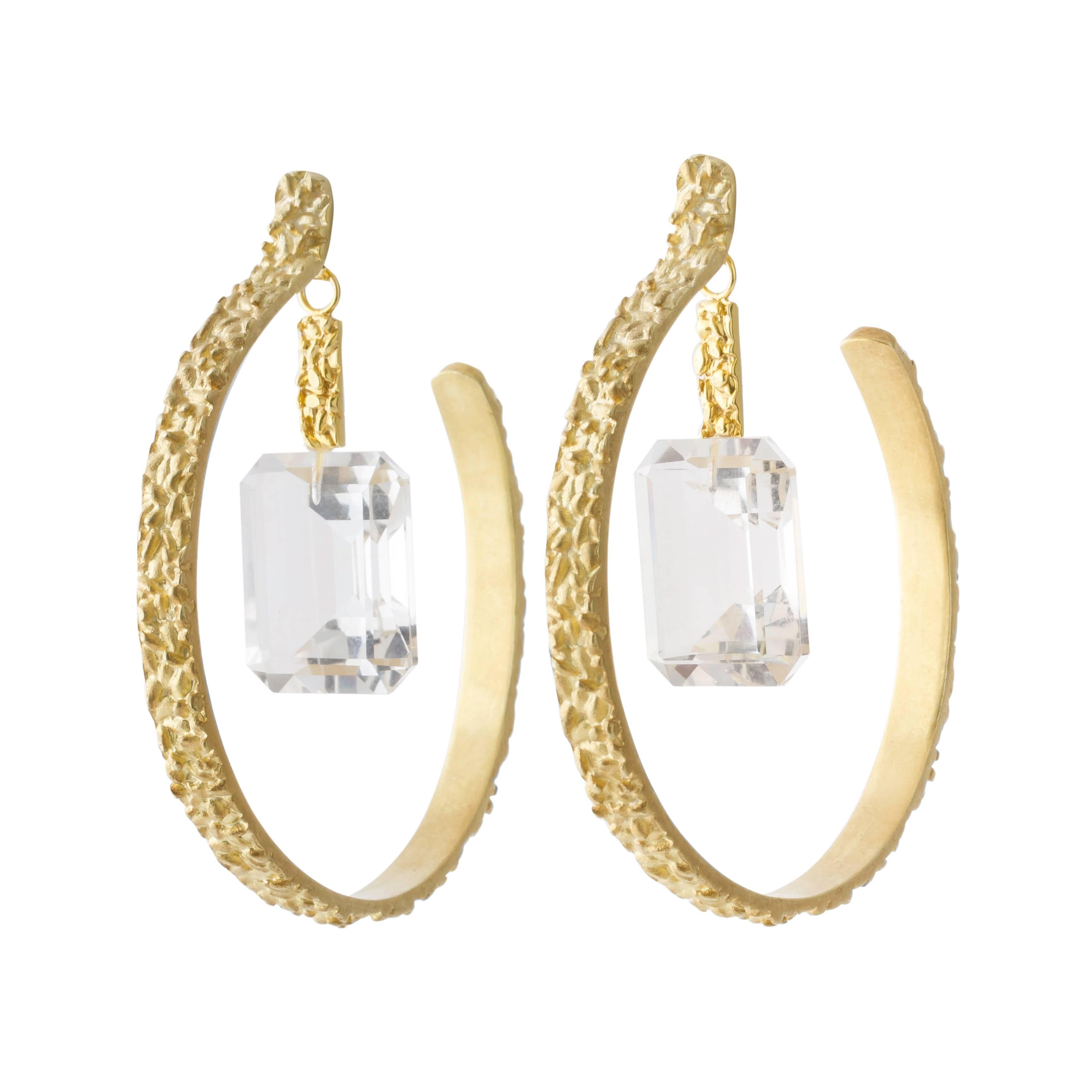 Joan Hornig Gold Tahini Dip Earrings For Sale