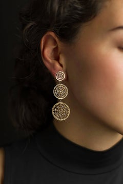 Joan Hornig Triple Diamond Pinwheel Earrings