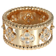 Anello Van Cleef & Arpels Perlee Clover in oro giallo 18 carati 0,71 CTW
