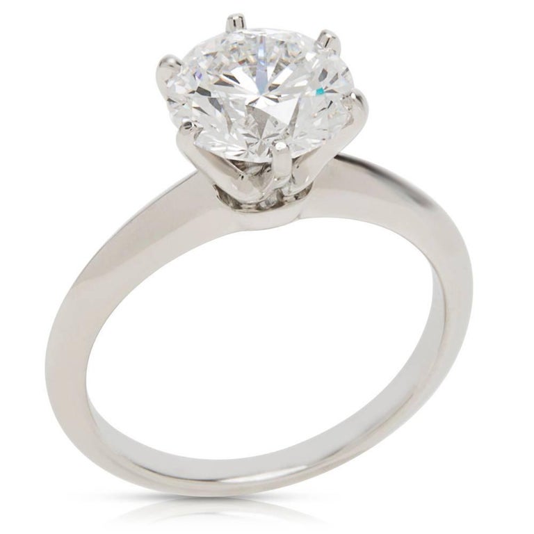  Tiffany  and Co Diamond Solitaire Engagement  Ring  in 