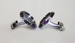 Antique Coins Diamonds Rubies Citrines Silver Netherlands Cufflinks
