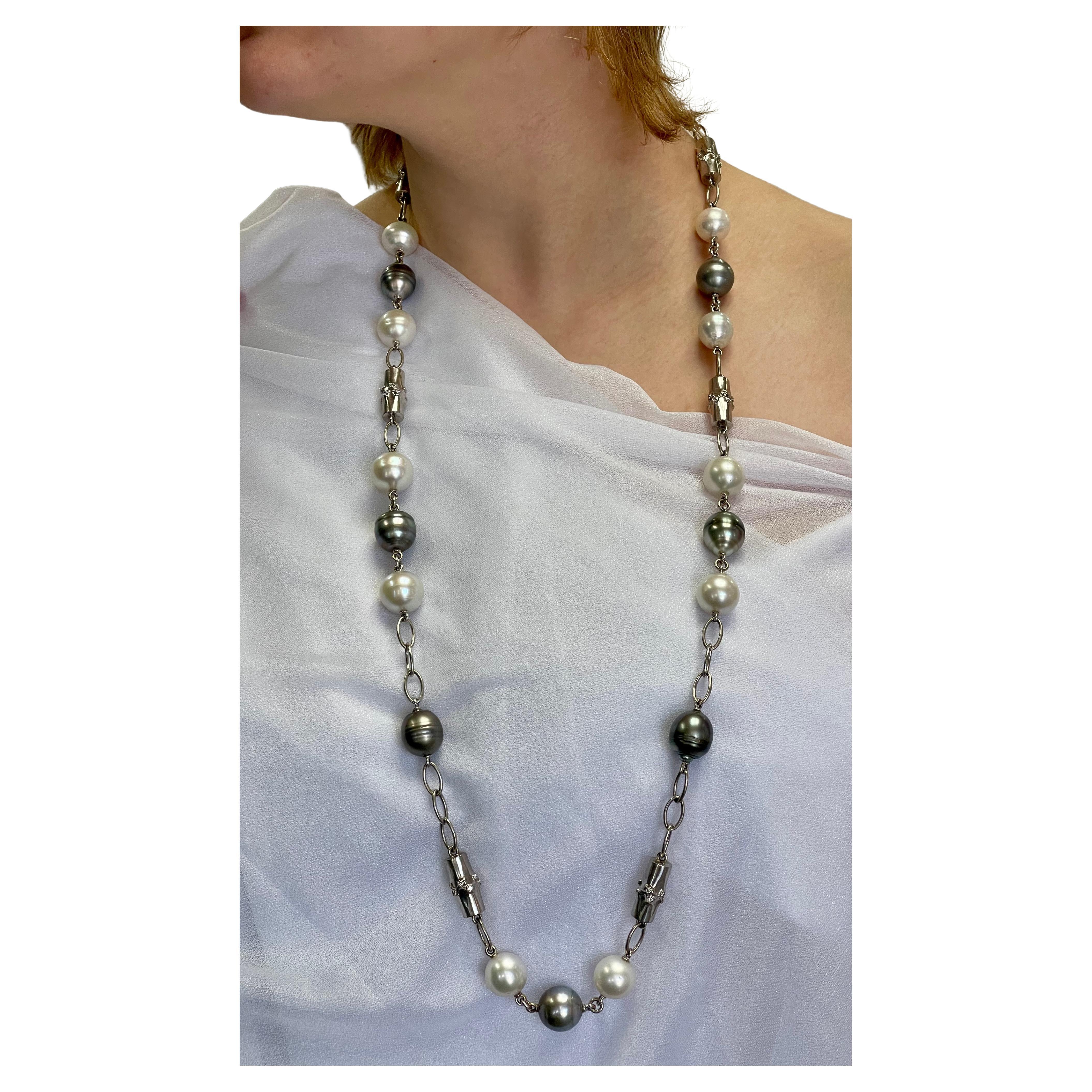 Verdura South Sea Pearl & Diamond Necklace For Sale