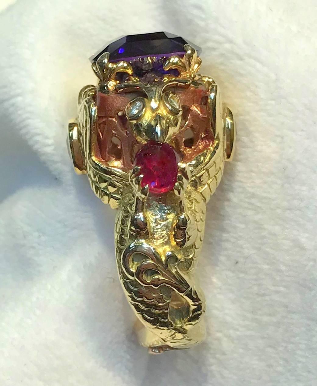 8 carat purple diamond ring