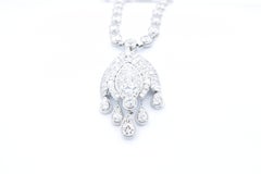 Van Cleef & Arpels Diamond Platinum Convertible Pendant Necklace