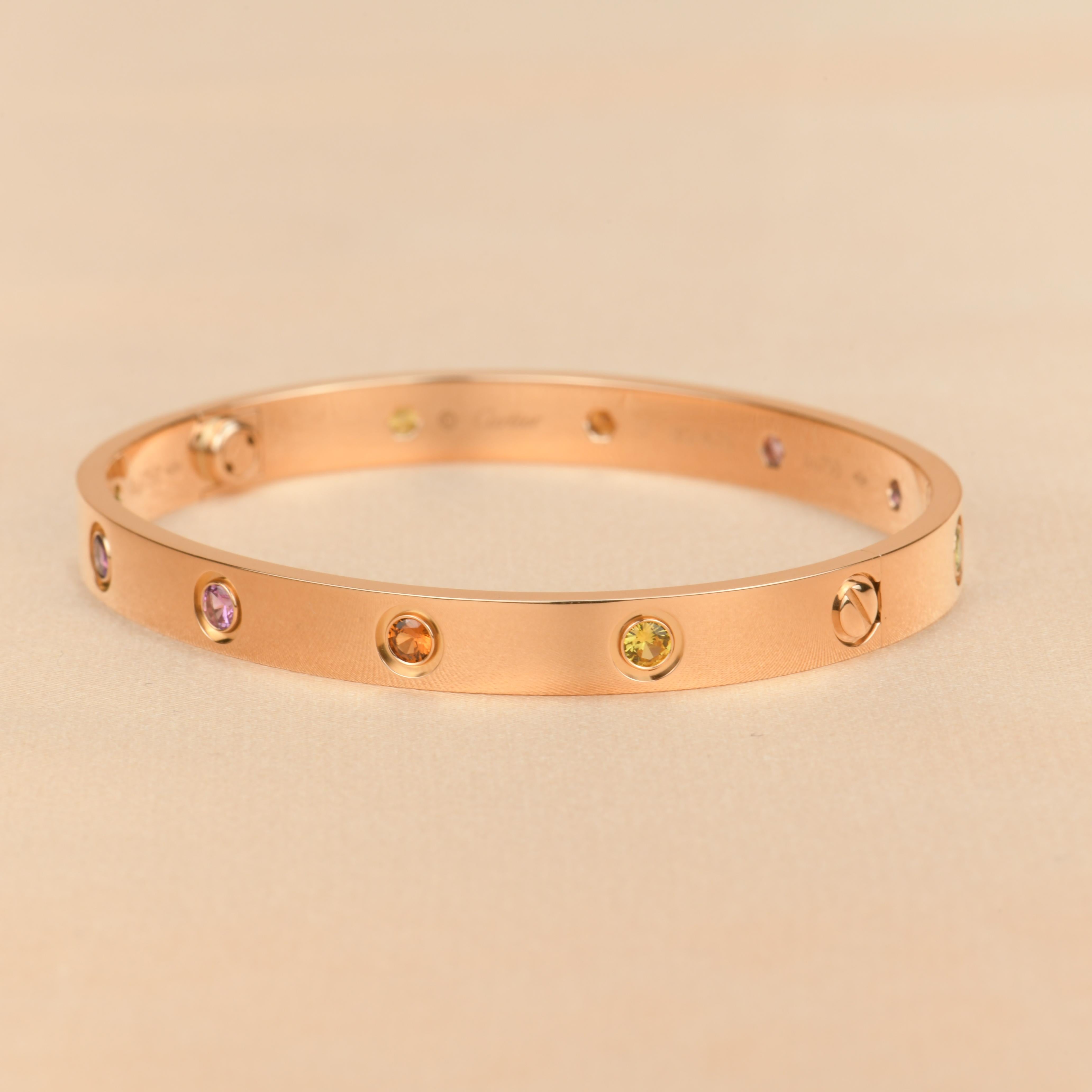 cartier love rainbow bracelet