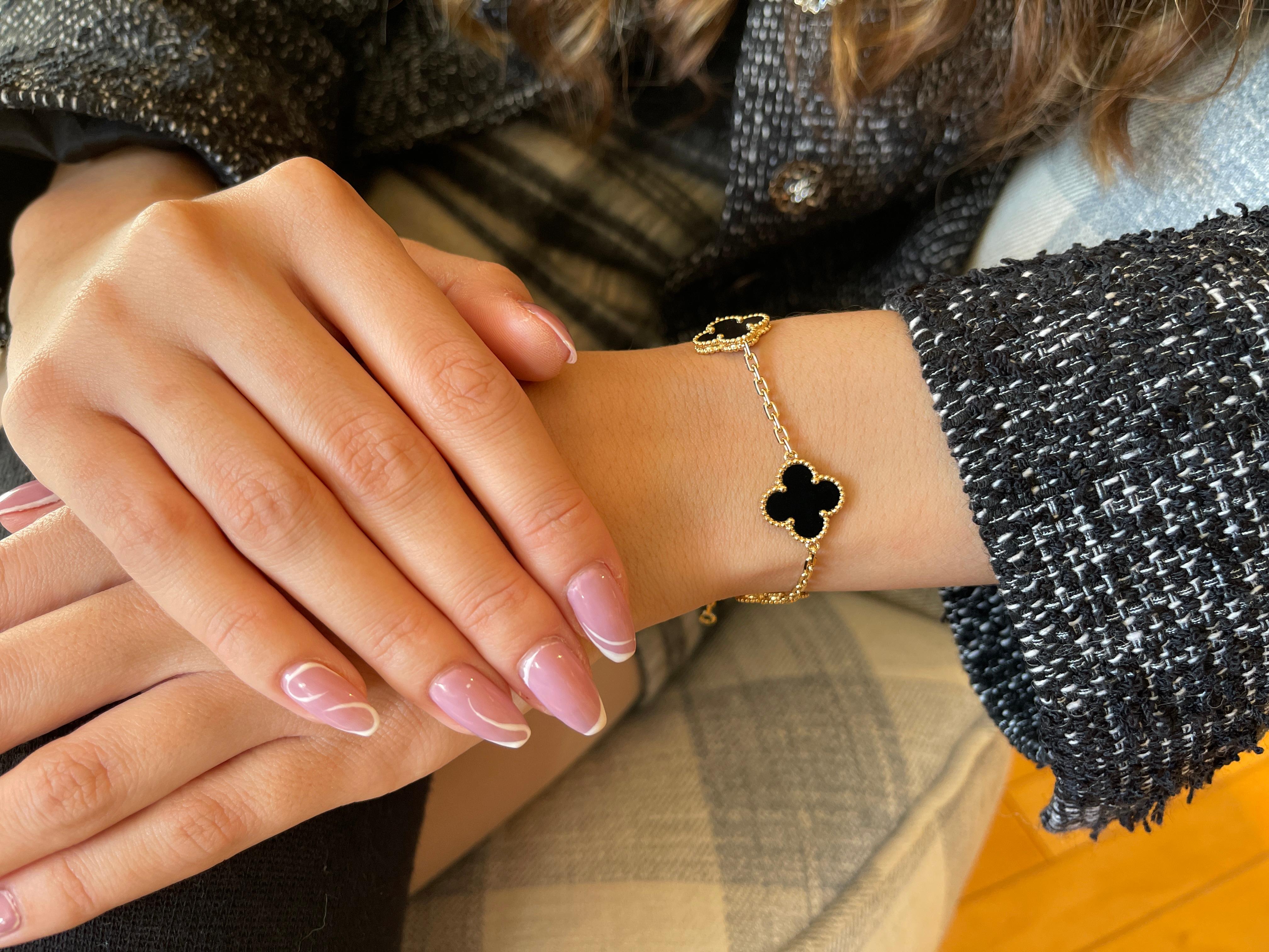 van cleef bracelet black