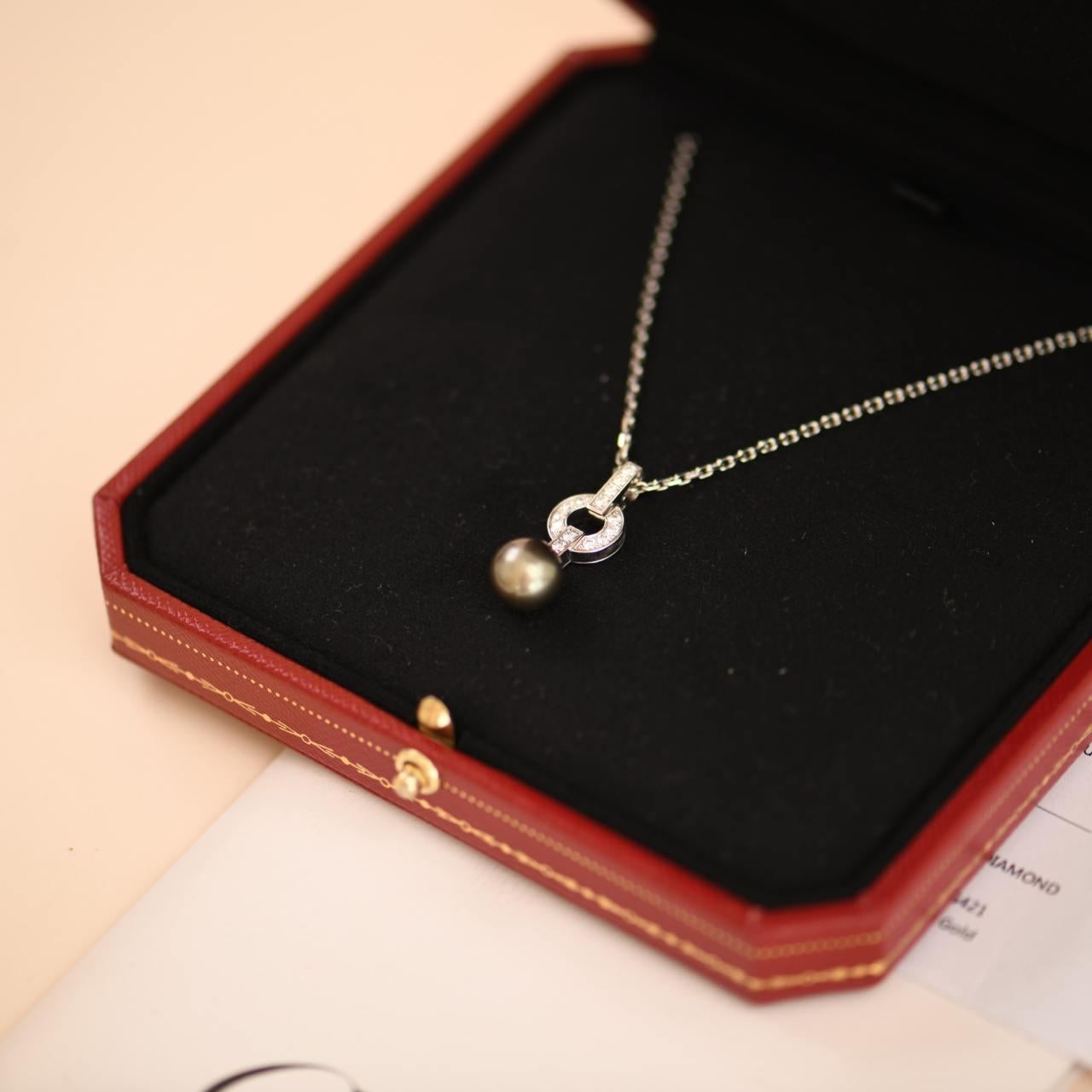 Cartier Himalia Collana con diamanti e perle di Tahiti In condizioni ottime in vendita a Banbury, GB