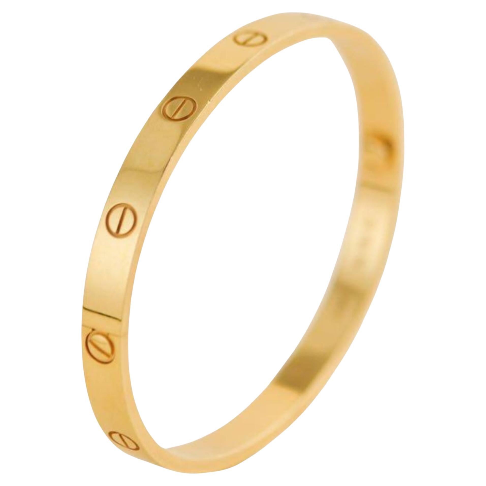 Cartier Love Bracelet en or jaune 18 carats, taille 17