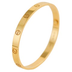 Cartier Love 18K Yellow Gold Bracelet Size 17