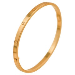 Cartier Love 18K Yellow Gold Bracelet Small Model Size 18