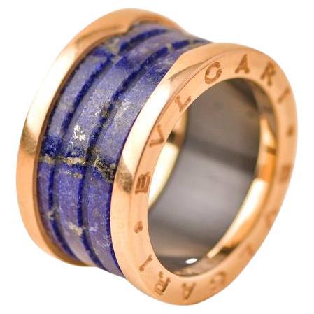Bvlgari B.Zero1 Anello con Lapislazzuli in oro rosa 18 carati Misura 52 in vendita