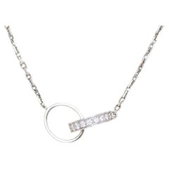 Cartier Love Diamond Pendant Necklace 18K White Gold