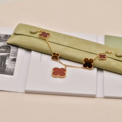 Van Cleef & Arpels Magic Alhambra Bracelet Tiger's Eye Carnelian
