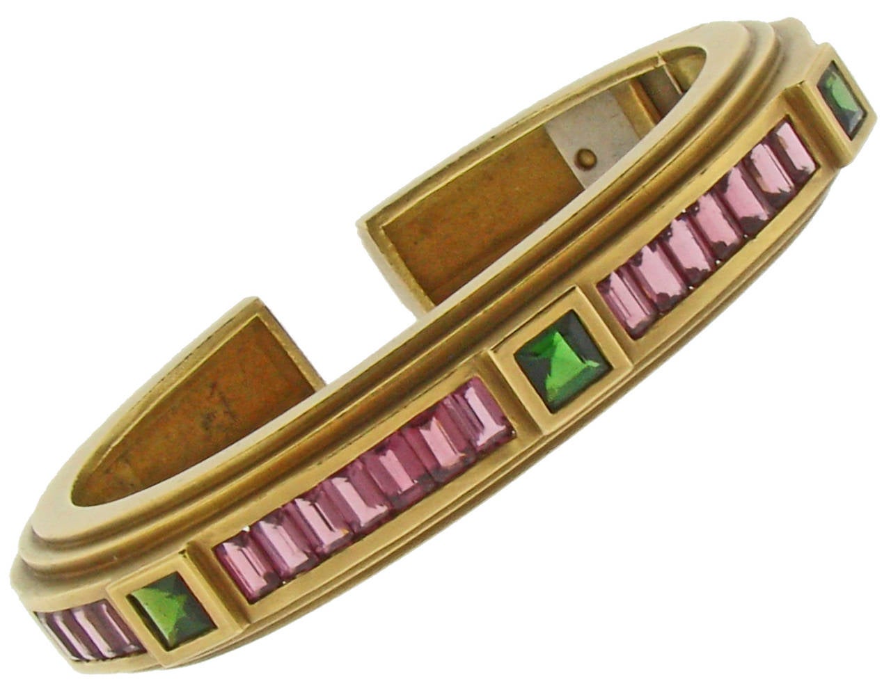 Kieselstein pink and green tourmaline bracelet