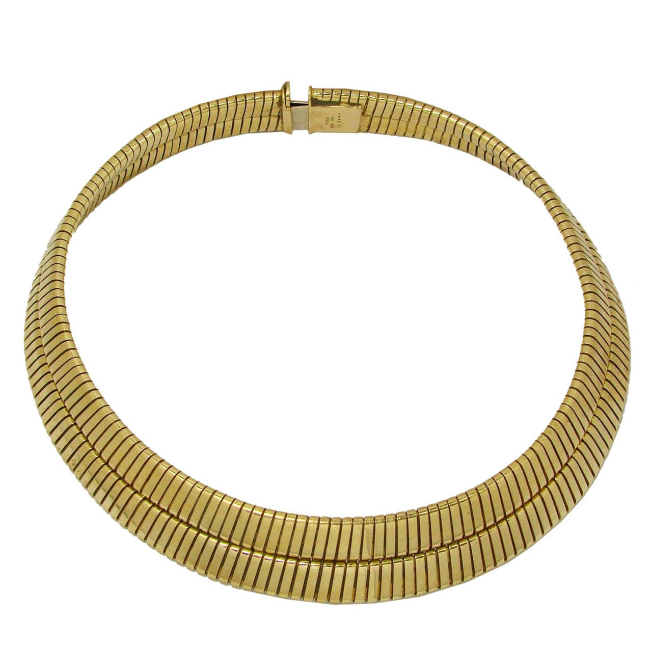 Bulgari Gold Choker Necklace For Sale