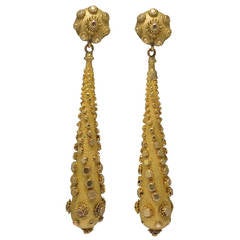 Antique Georgian Gold Hanging Earrings