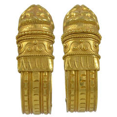 Vintage Zolotos Gold Earrings 1980s