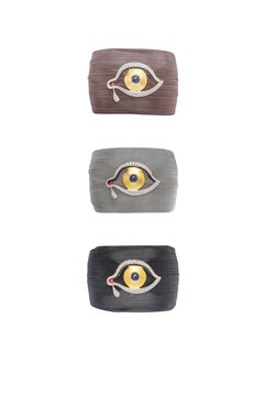 Clarissa Bronfman - Bracelet 'Dali Eye Mesh' en bronze:: diamant et saphir