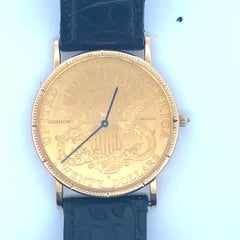 Vintage Corum 1904 $20 Liberty Gold Coin Quartz Watch 35mm