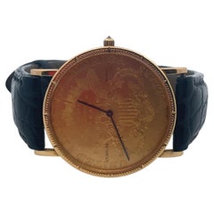 Vintage Corum 1904 $20 Liberty Gold Coin Quartz Watch 35mm