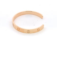 Cartier LOVE 18K Rose Gold Cuff Bracelet Size 19 with Box