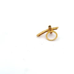 Denise Roberge 22K Yellow Gold Sculptural Cross Statement Ring