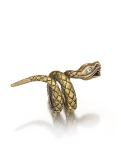 Wendy Brandes 18K Gold and Diamond Year of the Snake Ring
