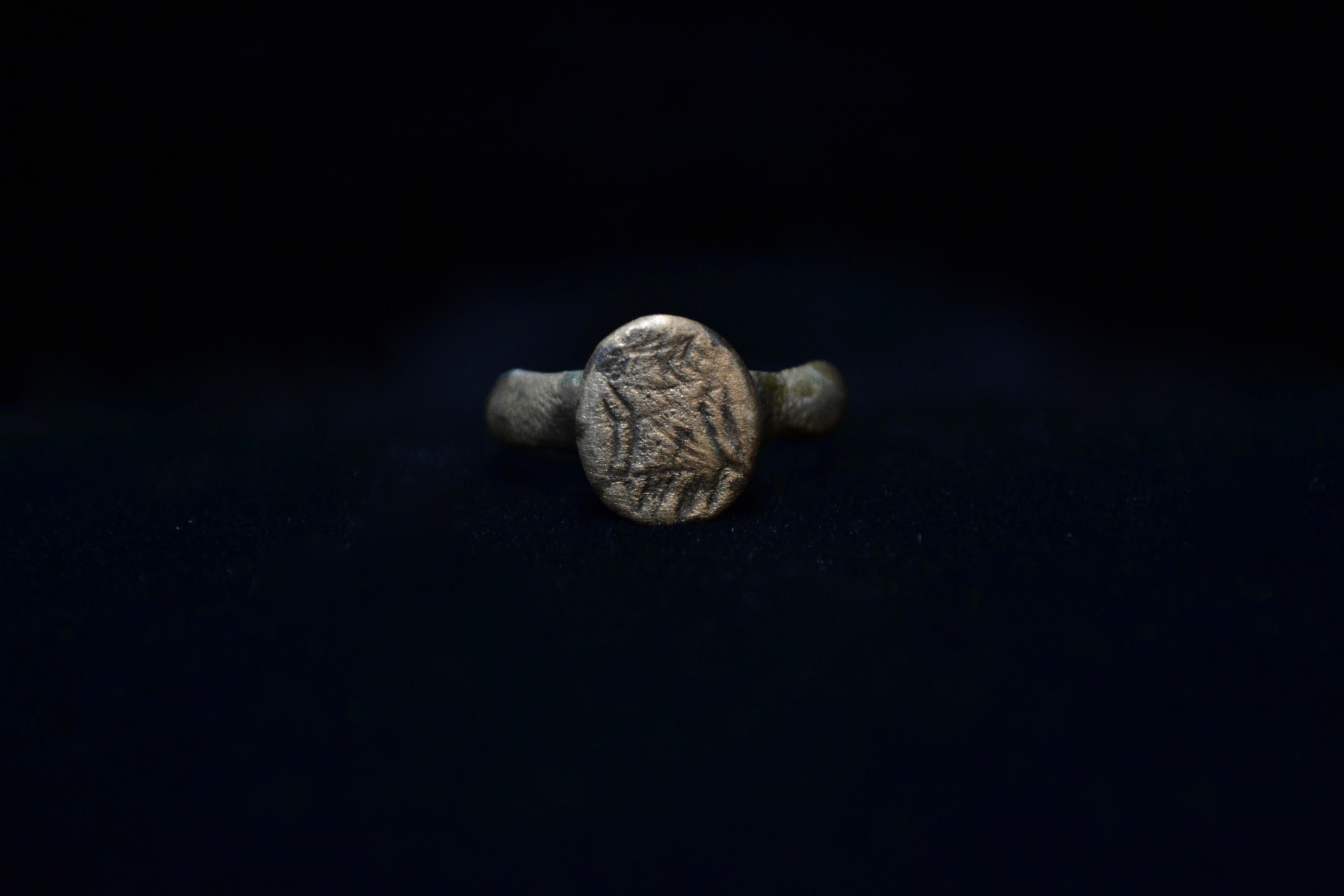 Women's or Men's Medieval Crusaders Period Bronze Ring Star of Bethlehem