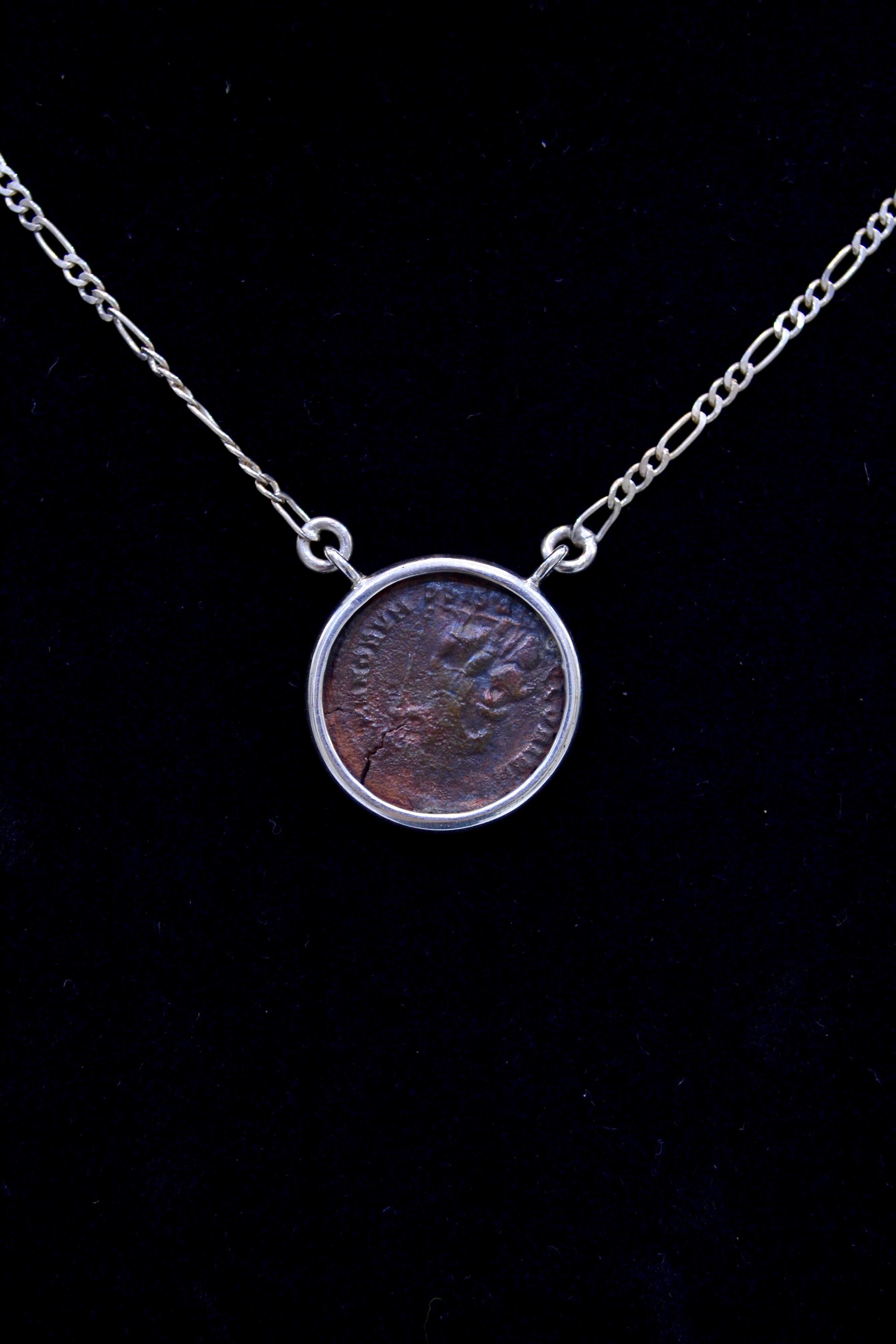 Constantine The Great Coin Silver Necklace (Zeitgenössisch)