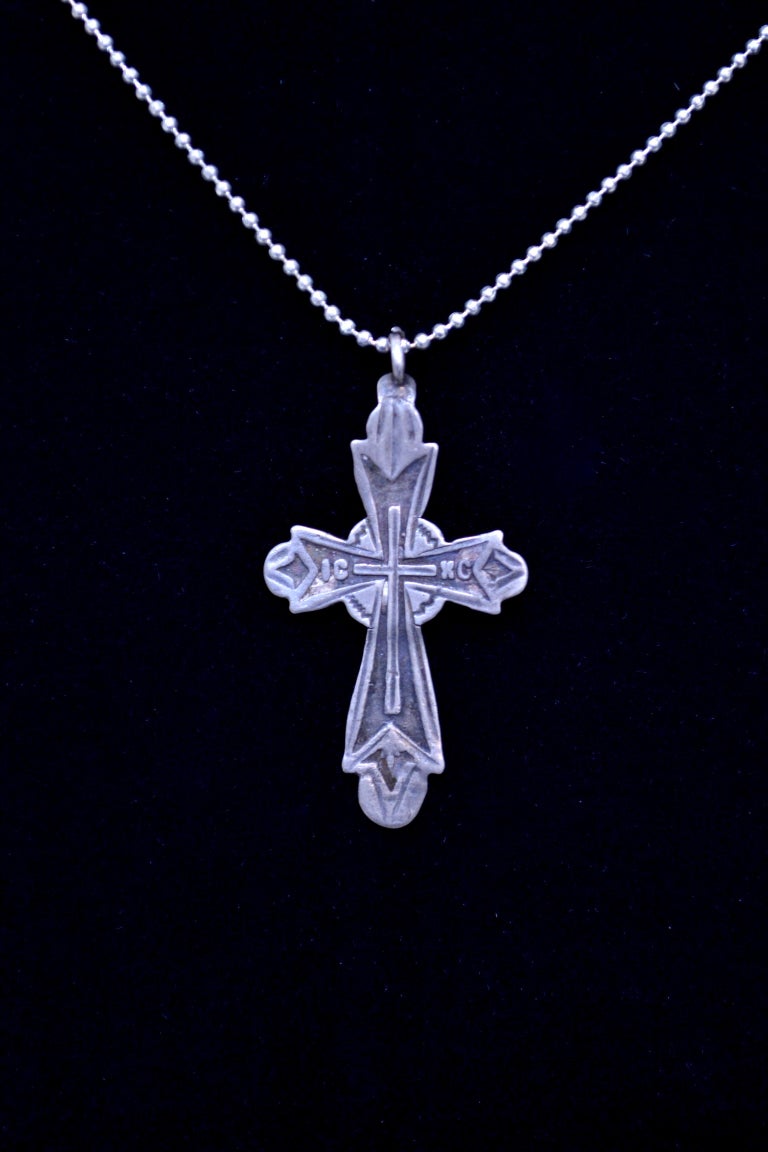 Post Medieval Silver Cross with Hallmark For Sale at 1stDibs