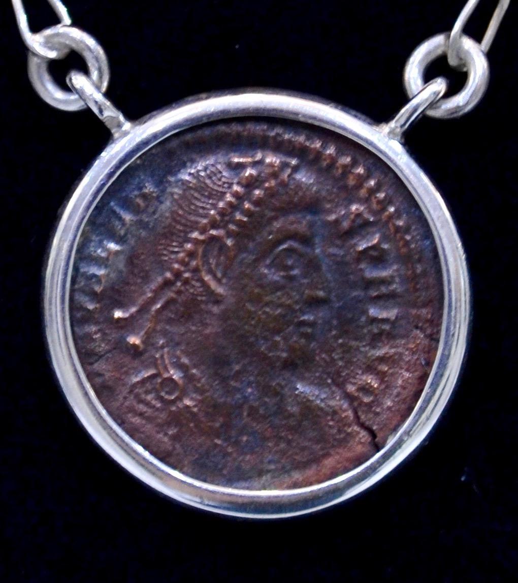 Constantine The Great Coin Silver Necklace im Zustand „Neu“ in Nuevo Leon, MX