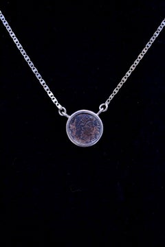 Authentic Roman Coin Silver Necklace
