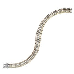 Emilio Jewelry 9.50 Carat Graduating Three-Row Diamond Endless Bracelet