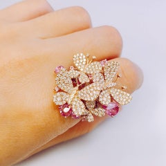 Micro Pave Butterflies of Madagascar Diamond Ring