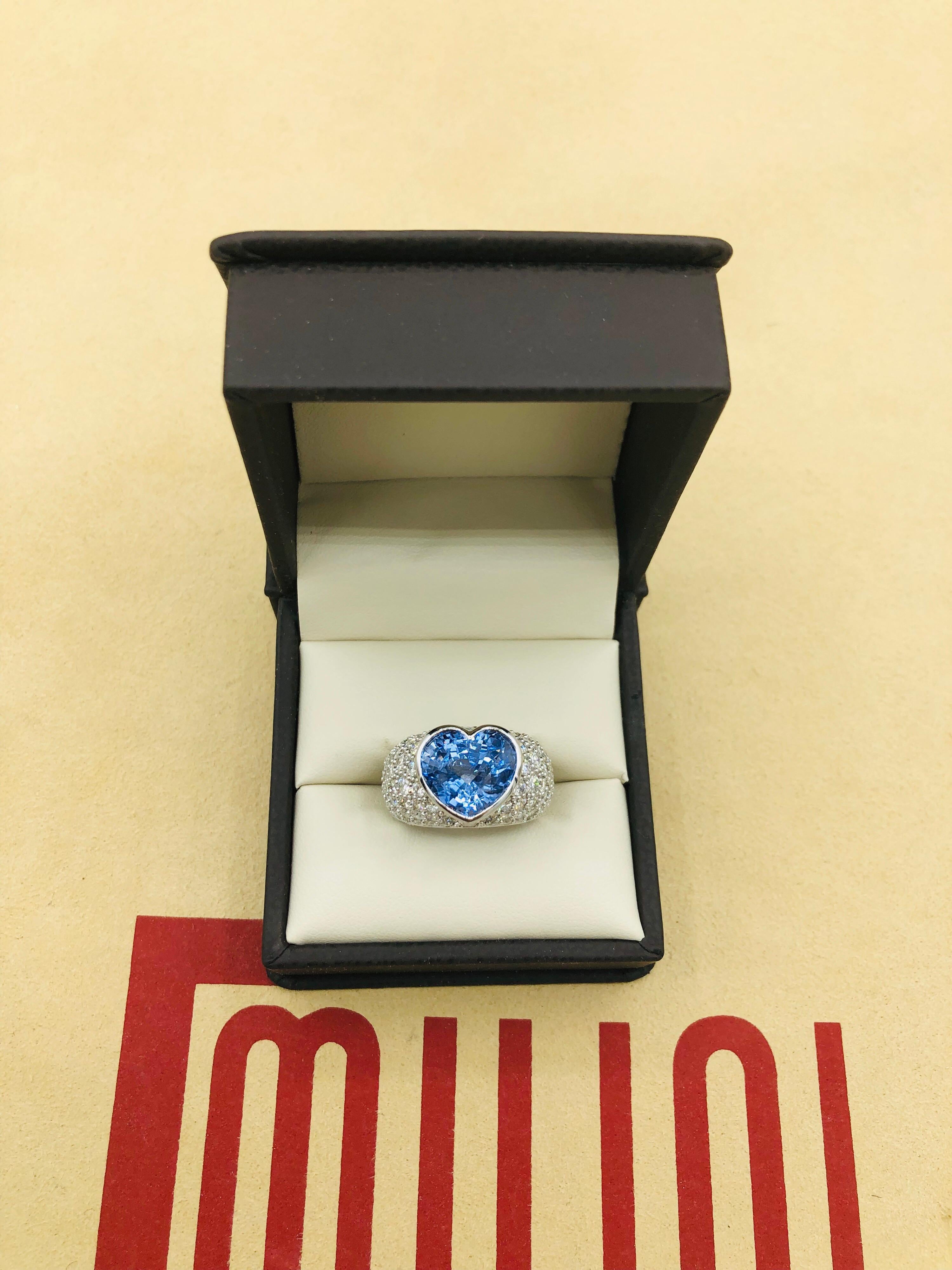 Emilio Jewelry Approx 10.20 Carat Certified Ceylon Sapphire Diamond Ring 8