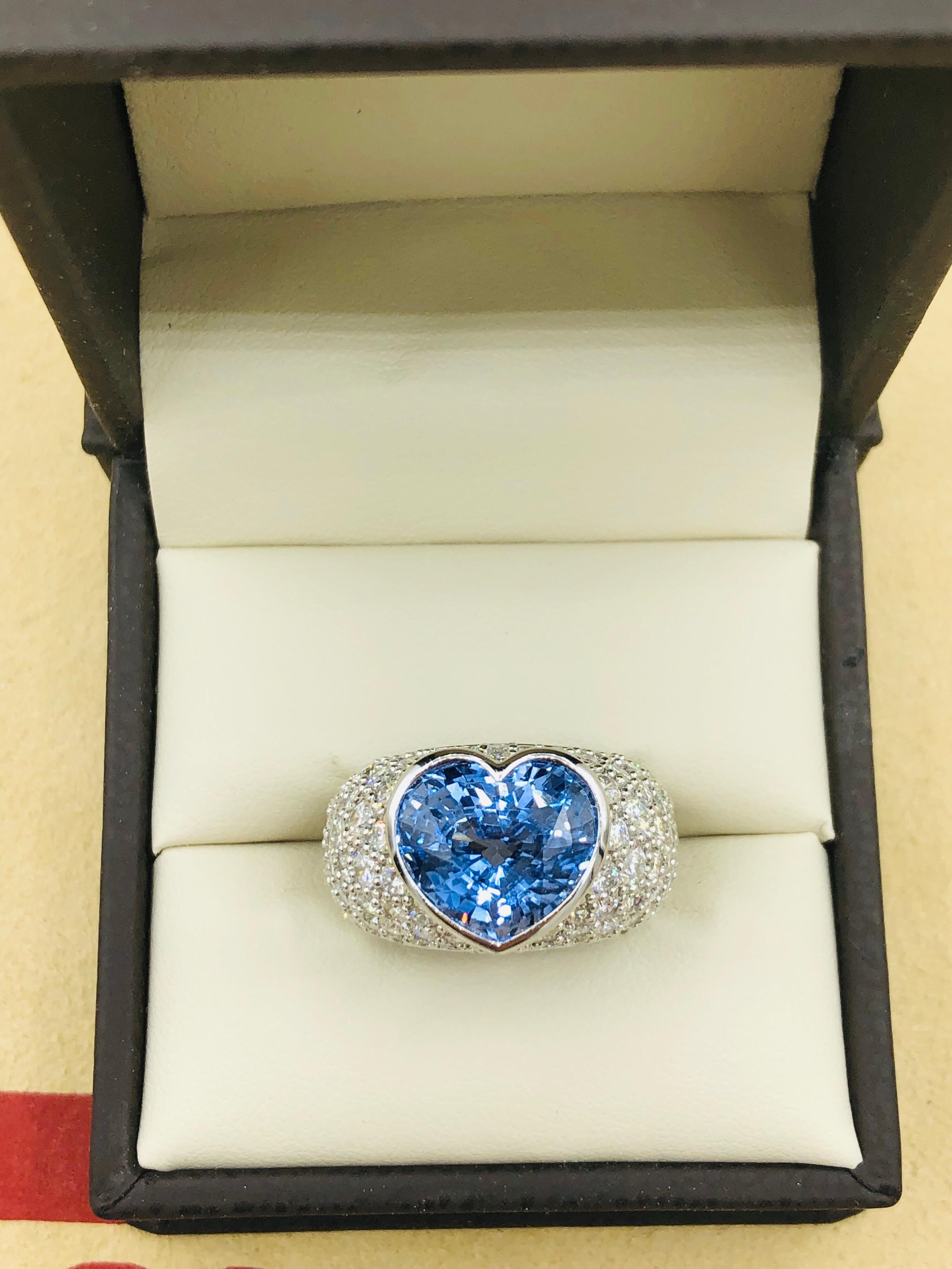 Emilio Jewelry Approx 10.20 Carat Certified Ceylon Sapphire Diamond Ring 7