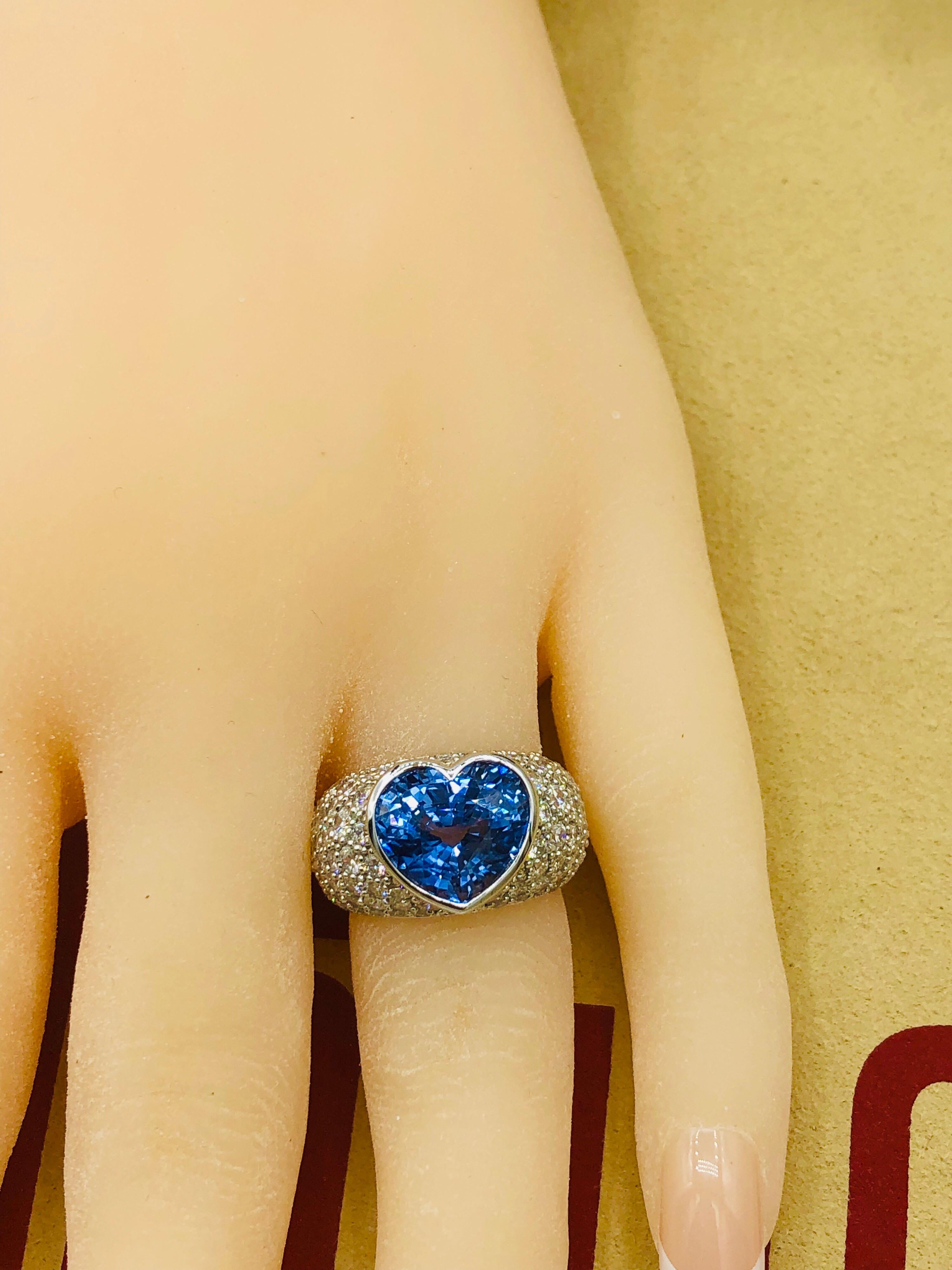 Emilio Jewelry Approx 10.20 Carat Certified Ceylon Sapphire Diamond Ring 13