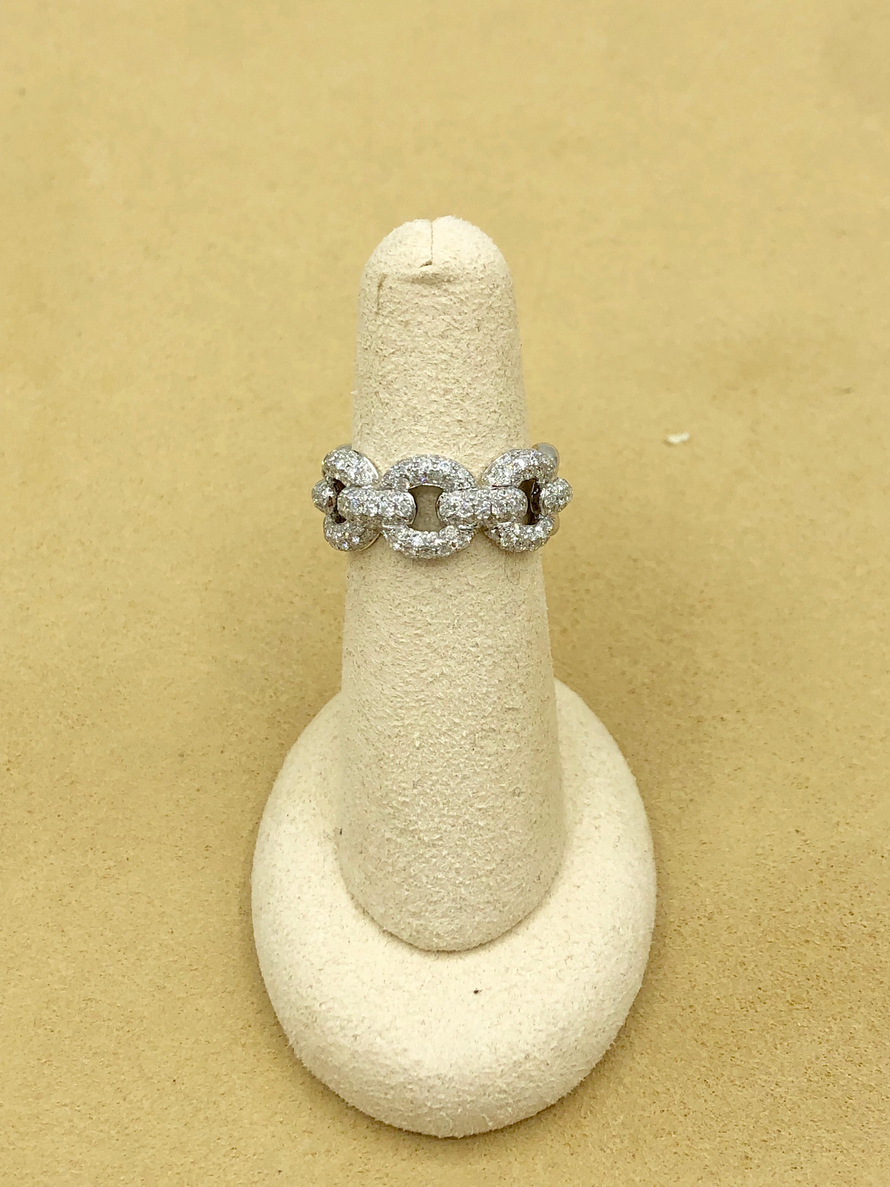 Interlinked Diamond Band Ring 6