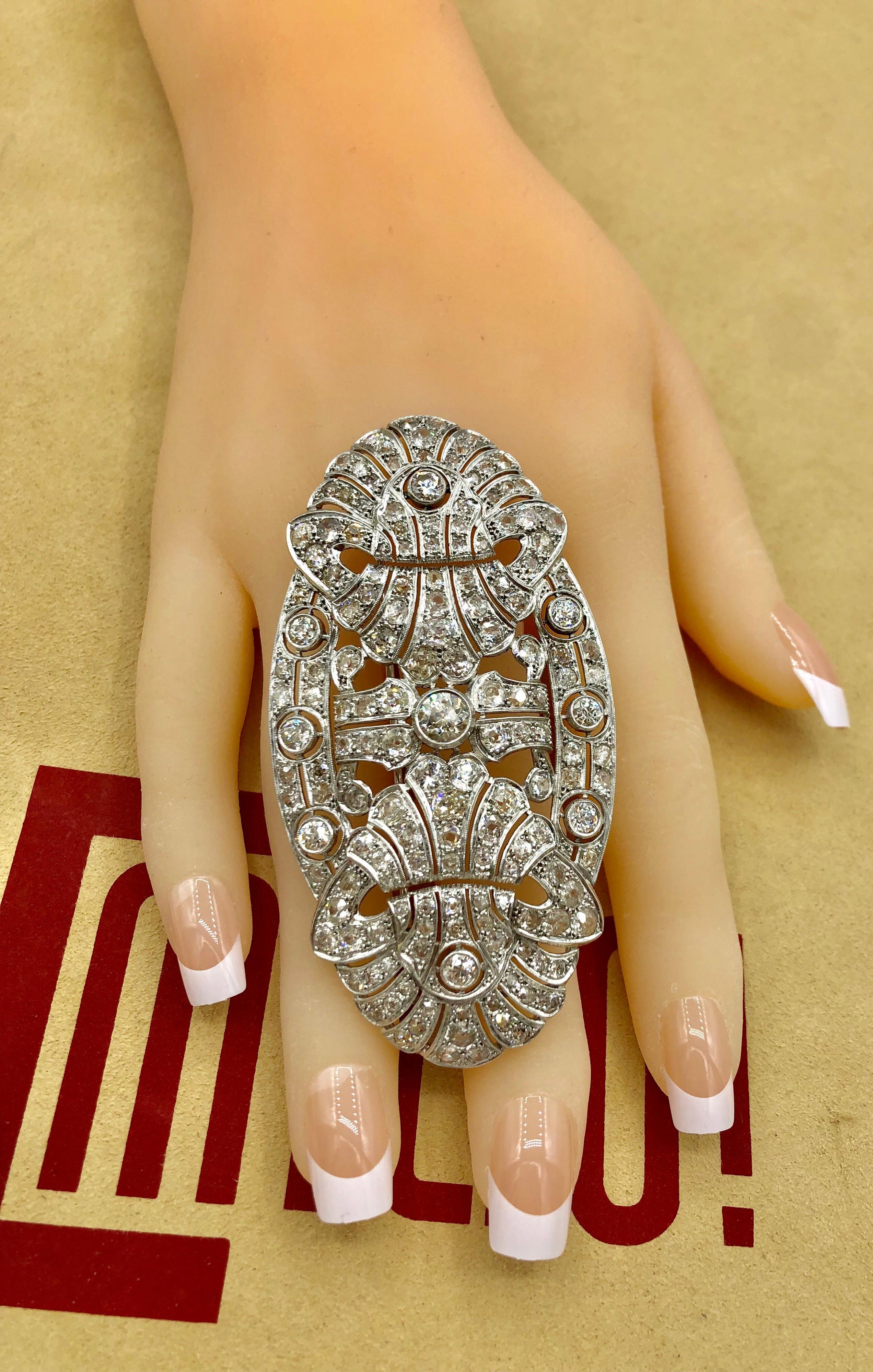 Women's Emilio Jewelry 15.00 Carat Diamond Brooch or Pendant