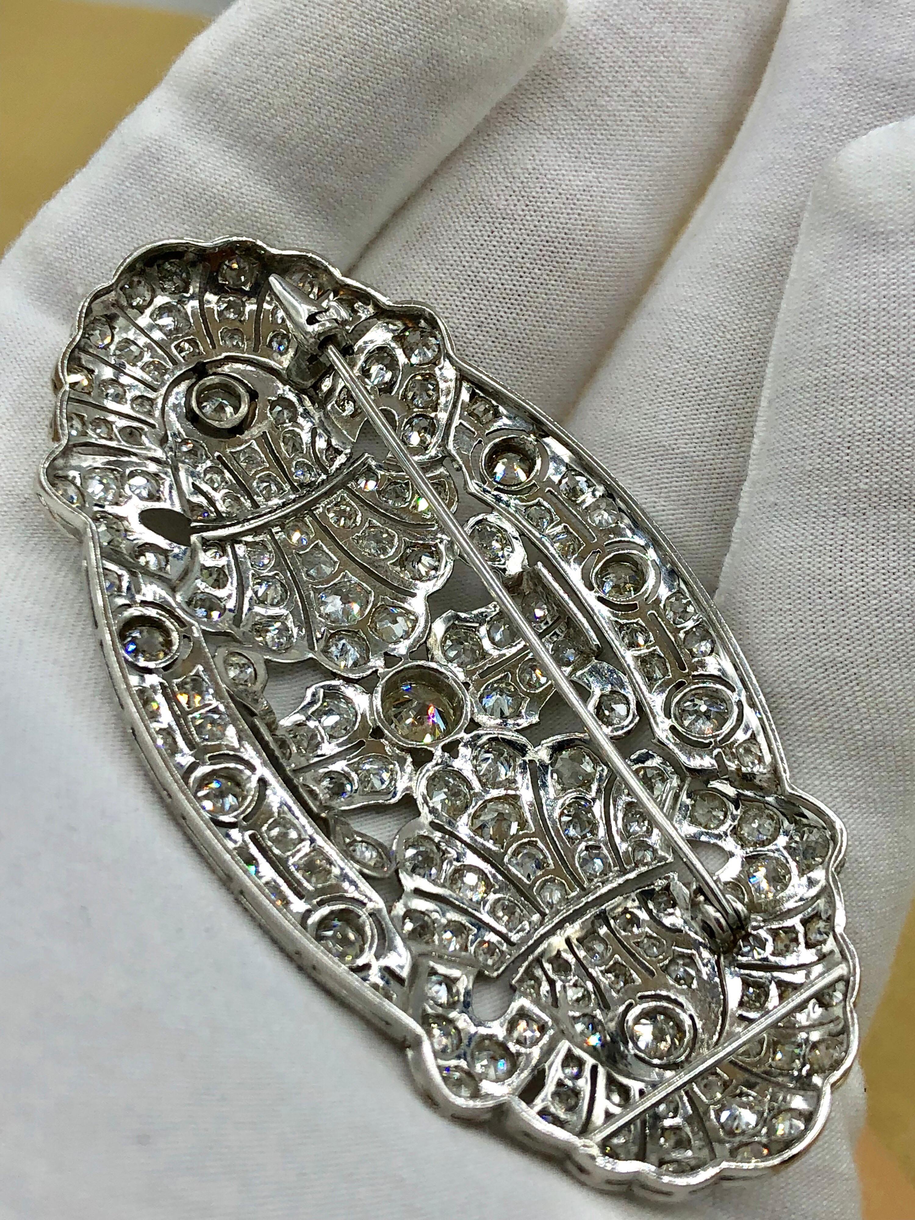 Emilio Jewelry 15.00 Carat Diamond Brooch or Pendant In New Condition In New York, NY