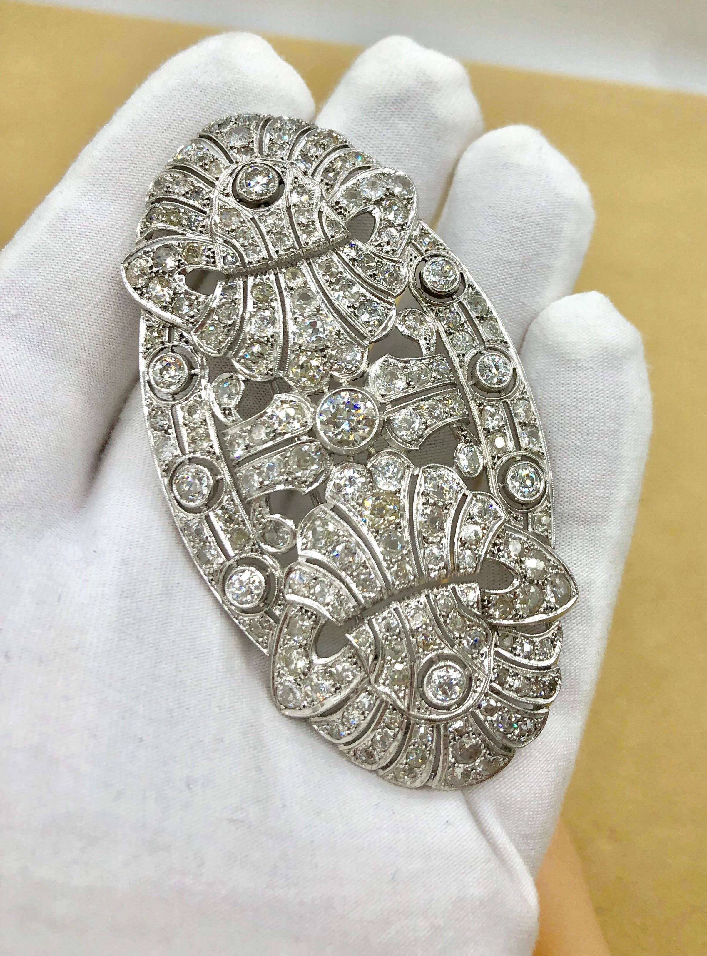 Emilio Jewelry 15.00 Carat Diamond Brooch or Pendant 1