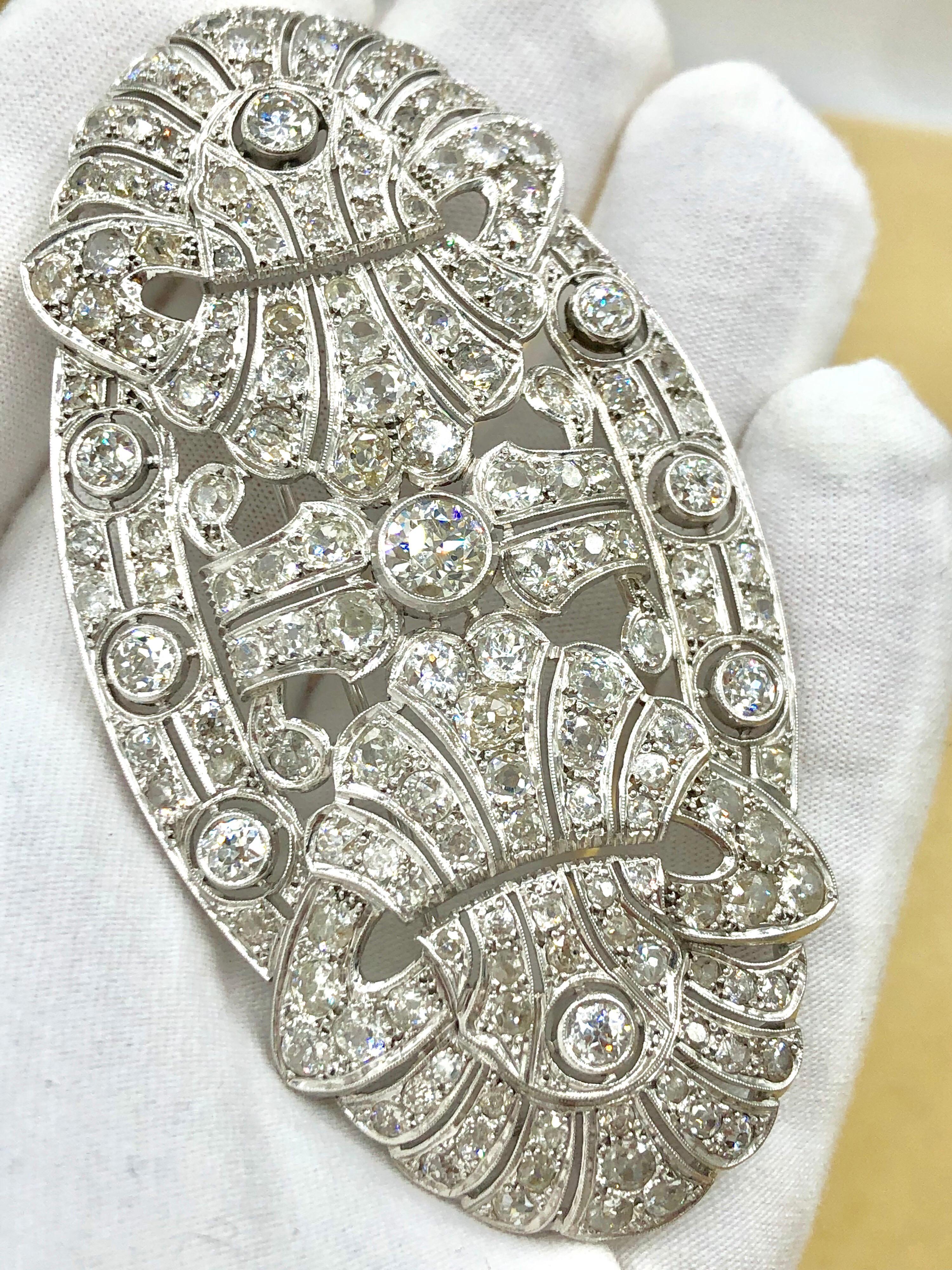 Emilio Jewelry 15.00 Carat Diamond Brooch or Pendant 2