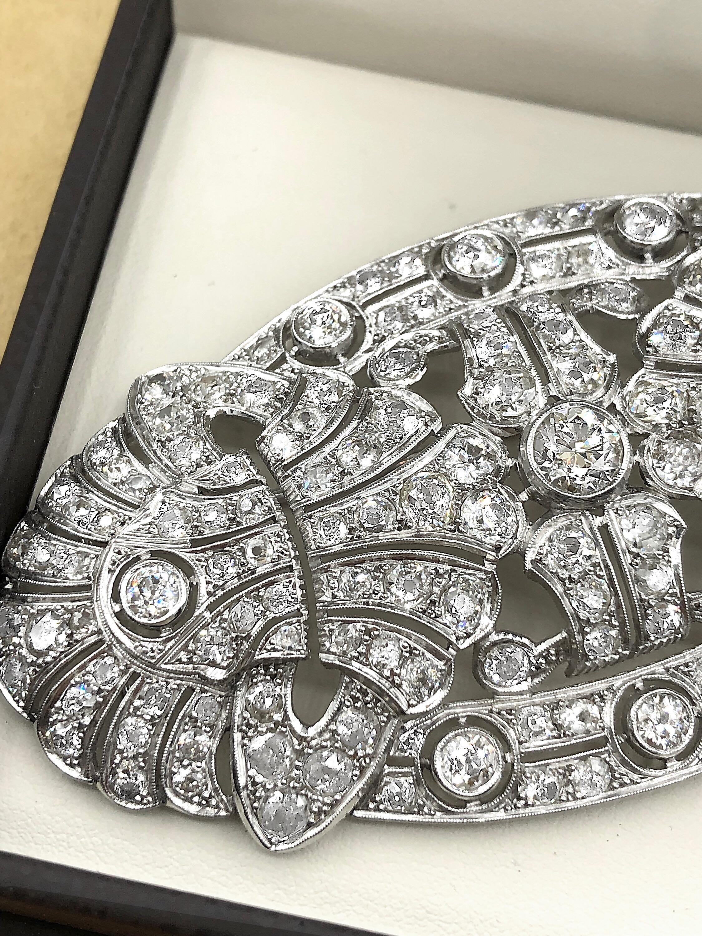 Emilio Jewelry 15.00 Carat Diamond Brooch or Pendant 8