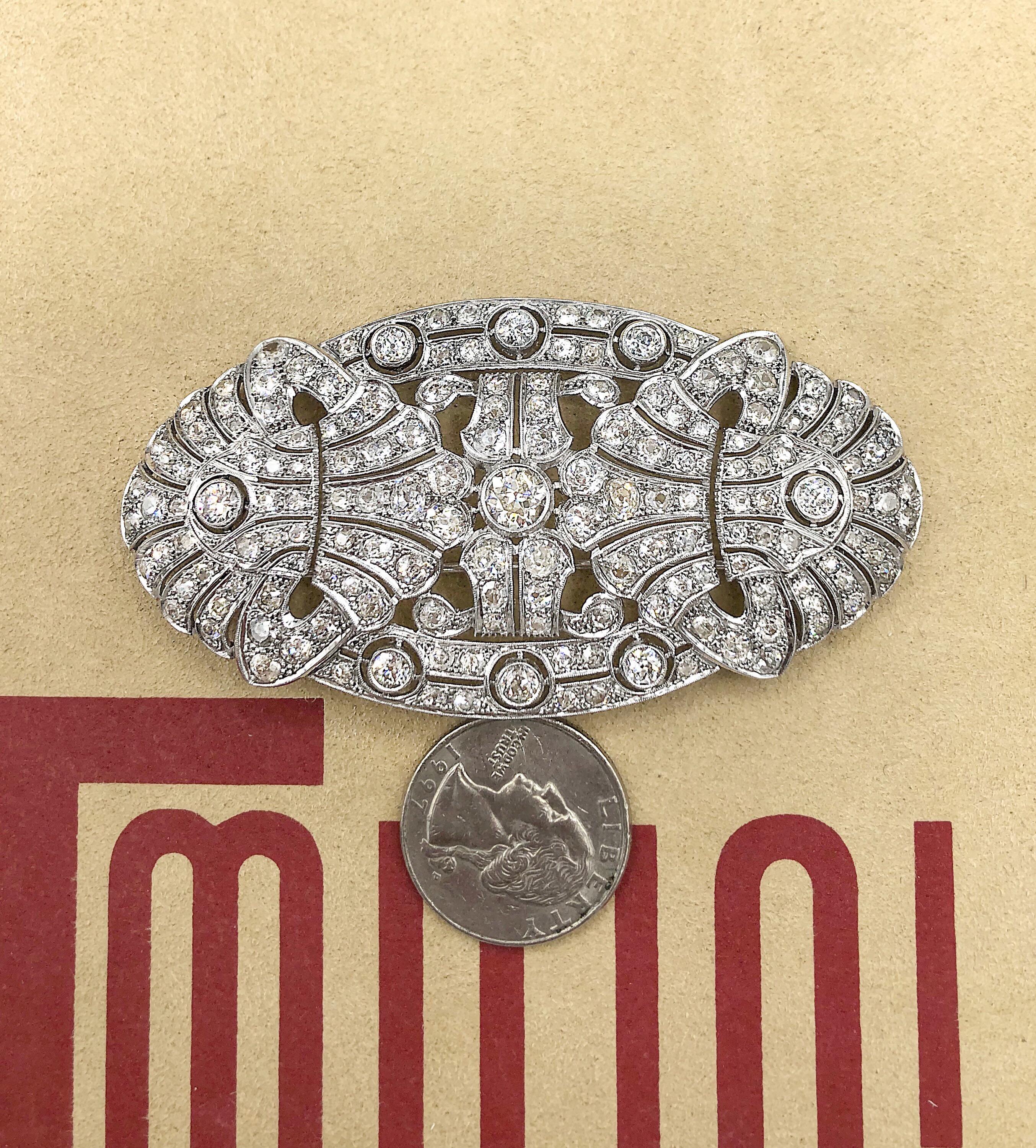 Emilio Jewelry 15.00 Carat Diamond Brooch or Pendant 11