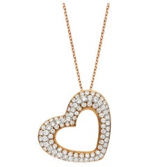 Micro Pave Diamond Gold Heart