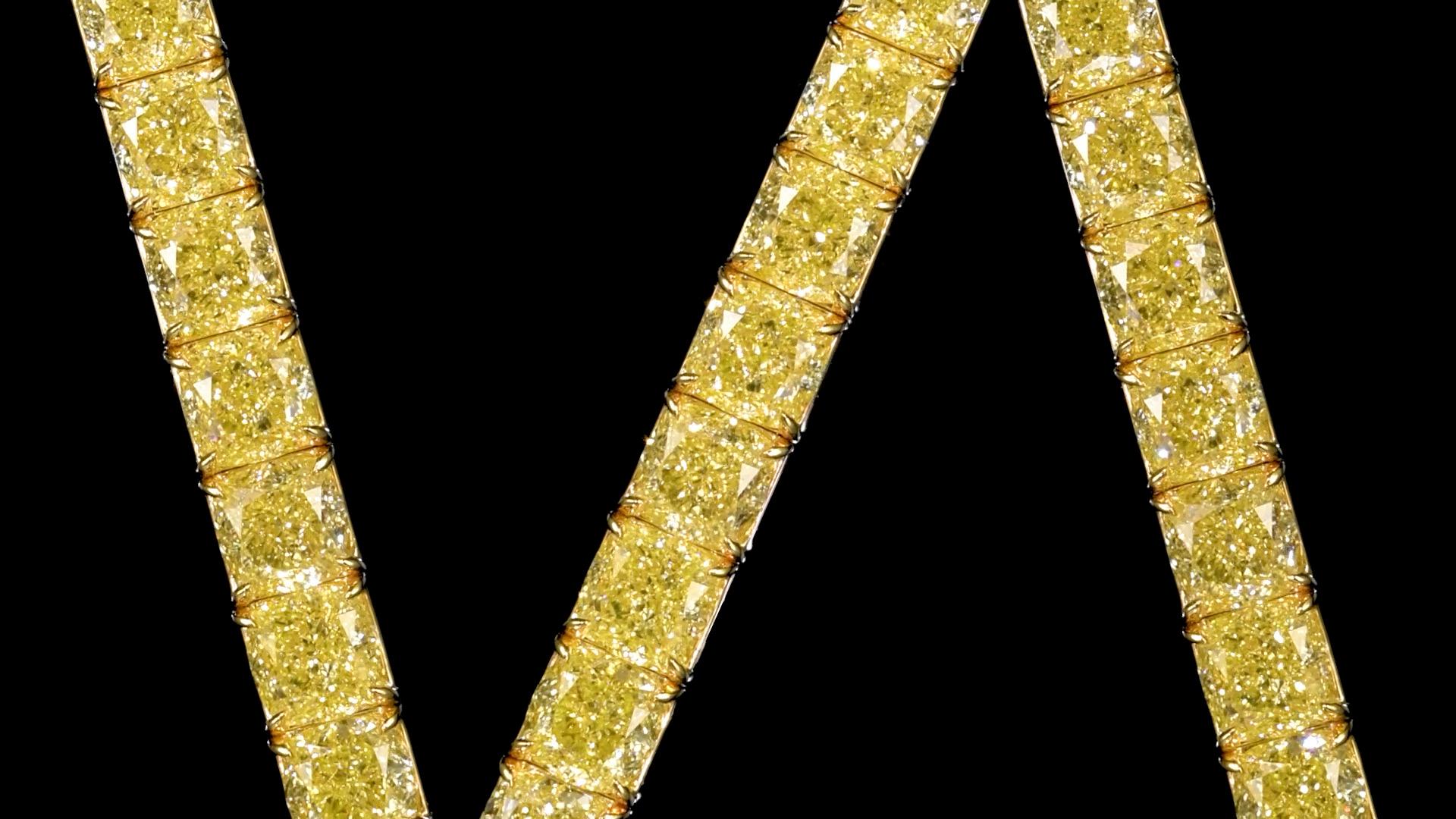 Emilio Jewelry Gia Certified 1.00 Carat Each Yellow Diamond Bracelet For Sale 2