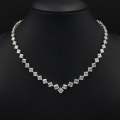 Emilio Jewelry Gia Certified 44.00 Carat Asscher Cut Diamond Necklace